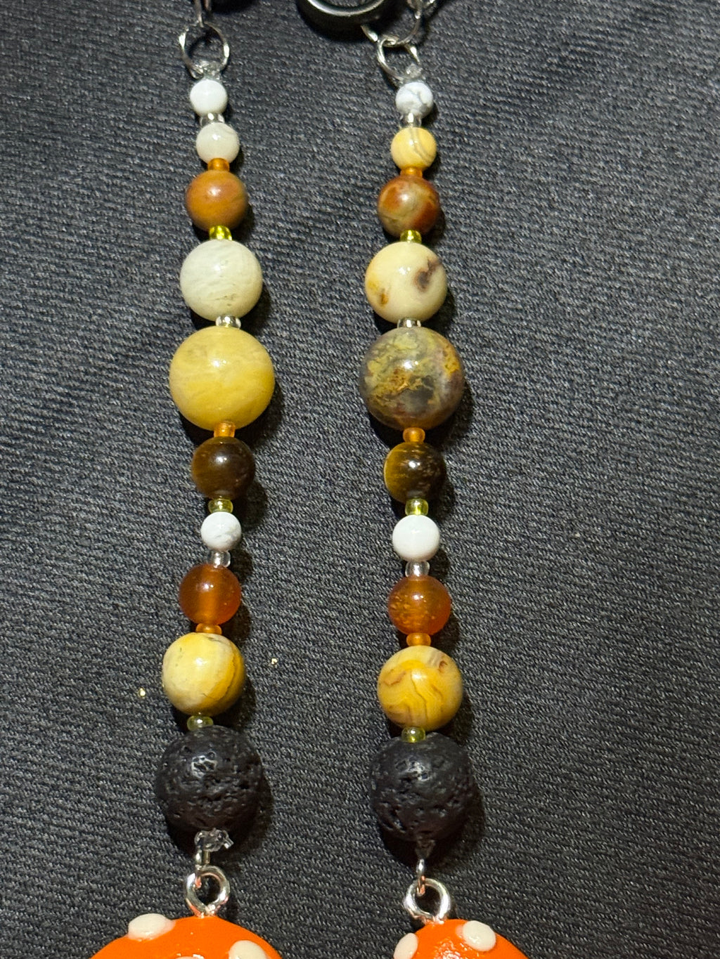 Candy Corn Mushroom Keychain
