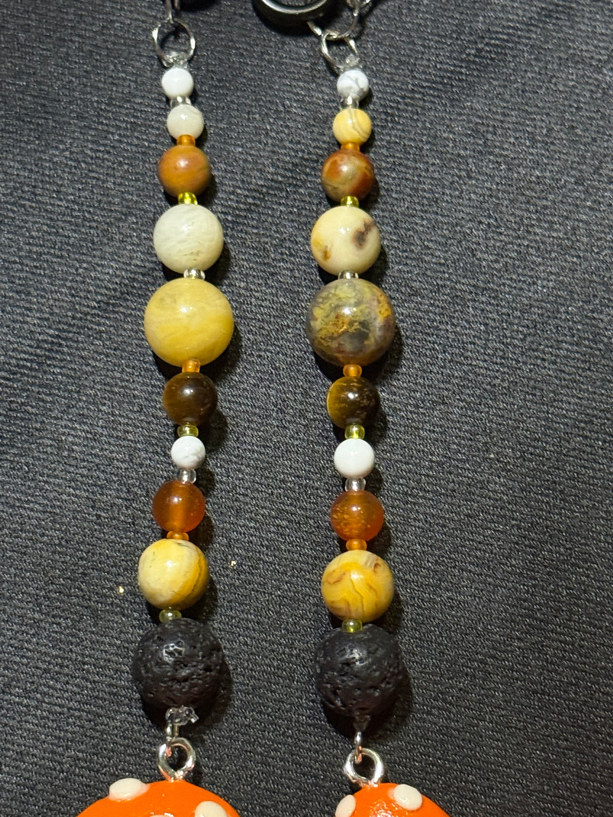Candy Corn Mushroom Keychain