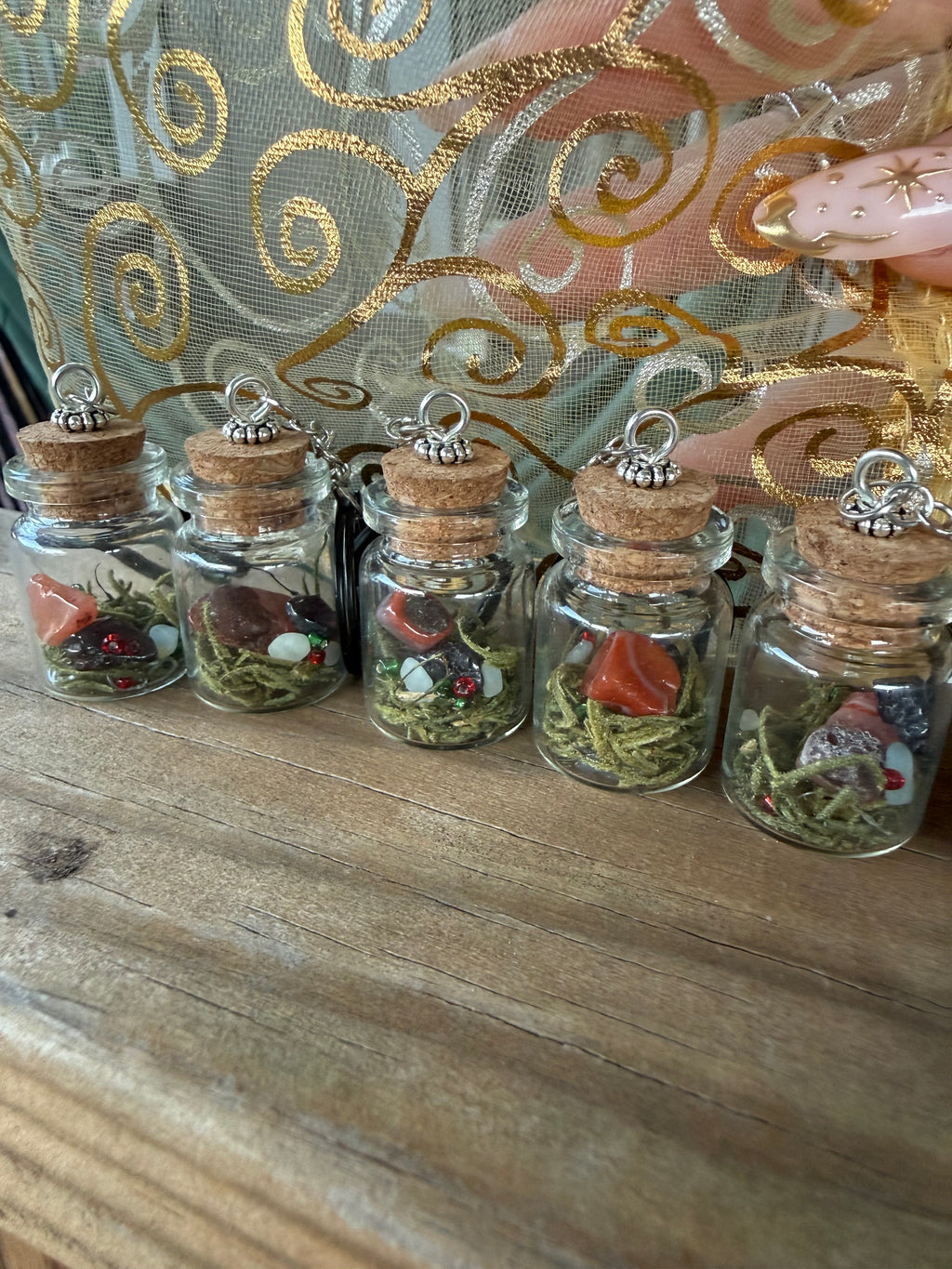 Carnelian Chip Bottle Keychain