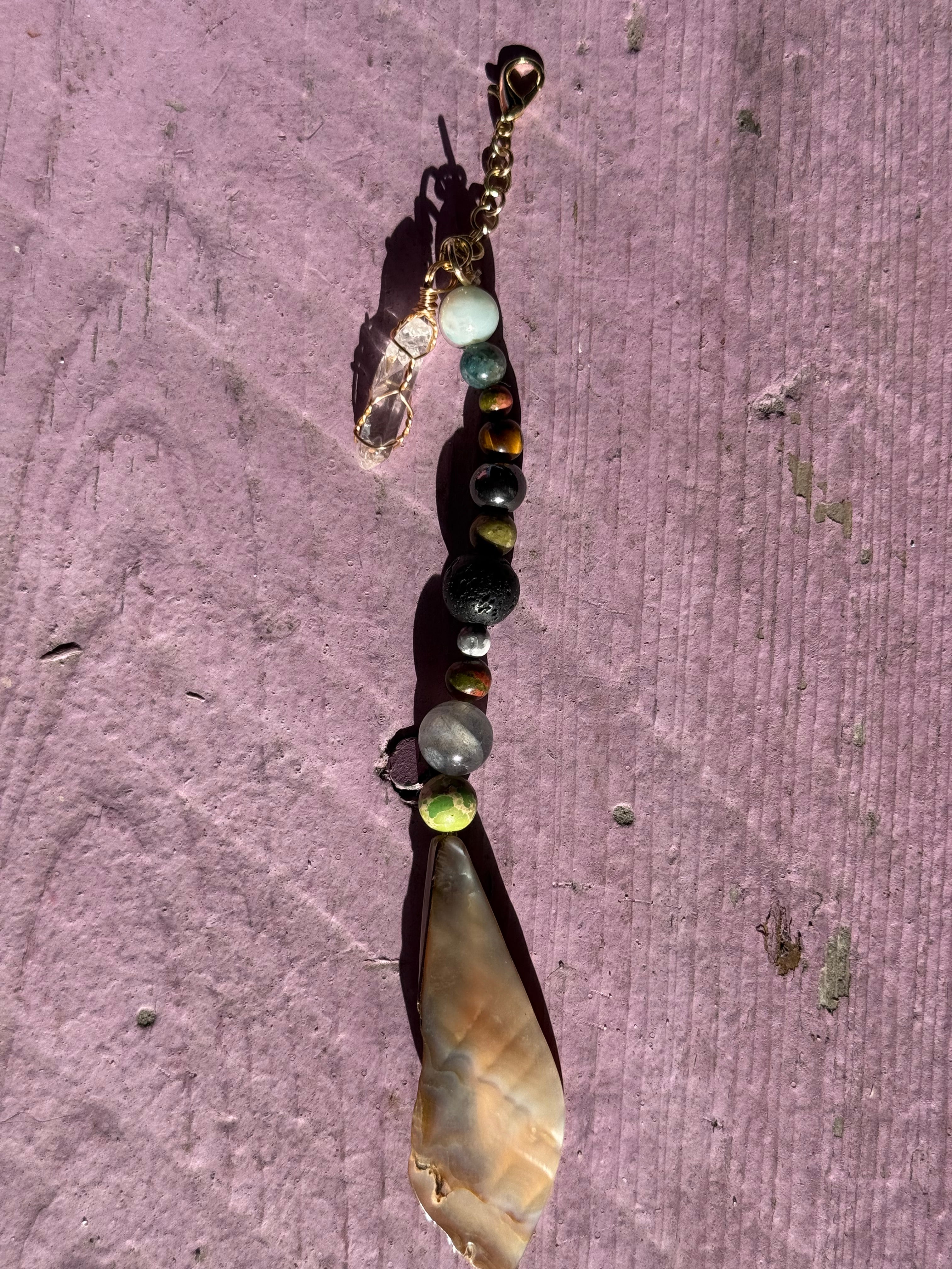 Abalone Shell Bag charm