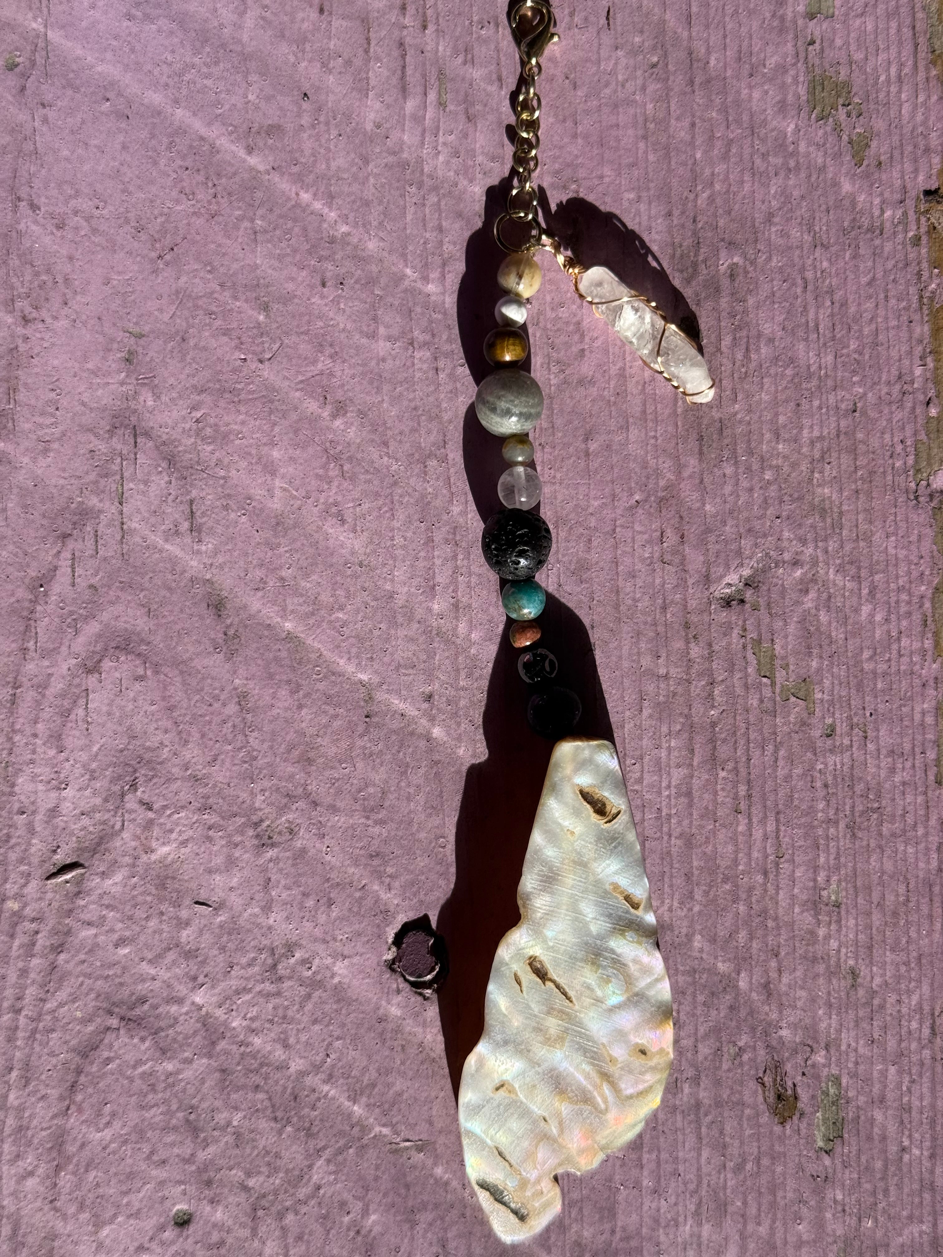 Abalone Shell Bag Charm