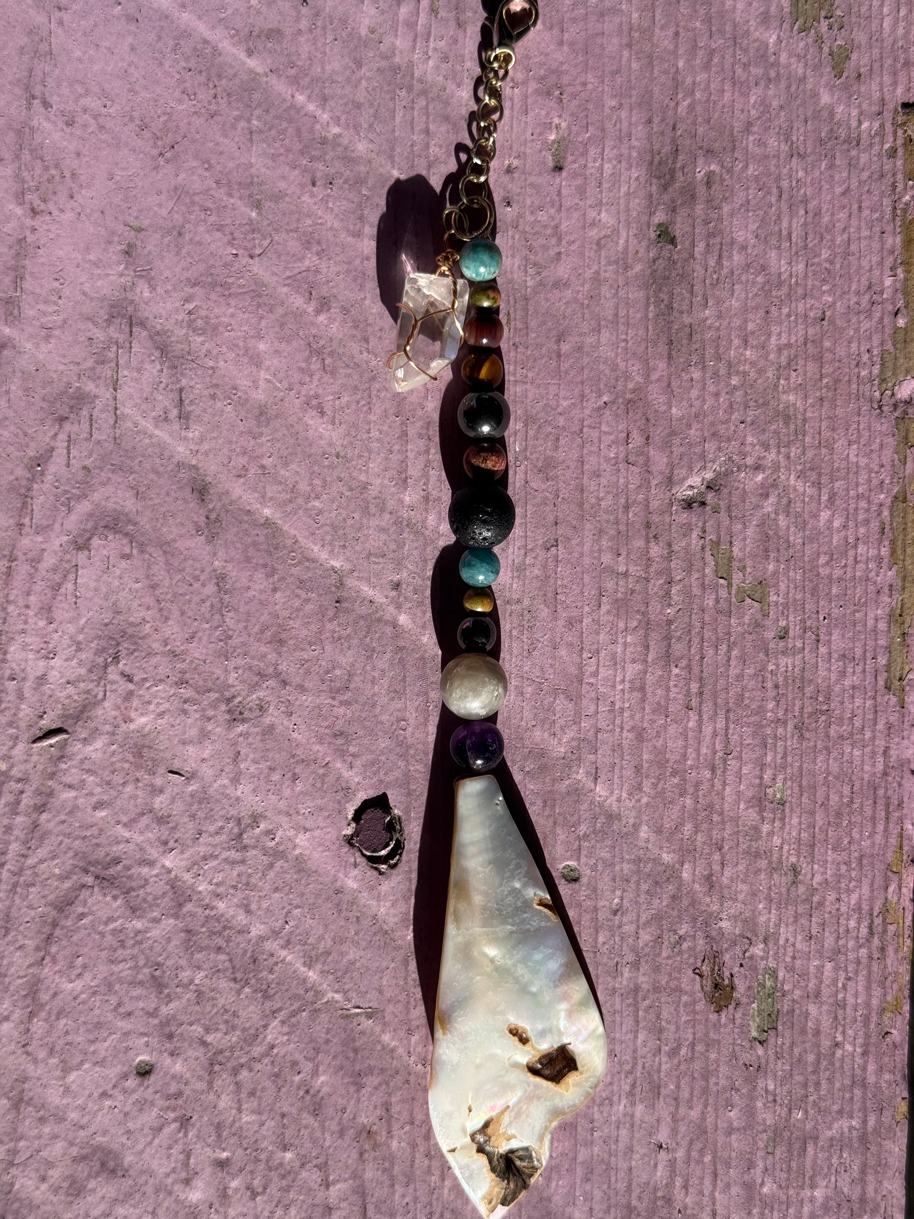 Abalone Shell Bag Charm