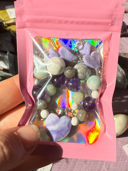 Heart earrings & bracelet set