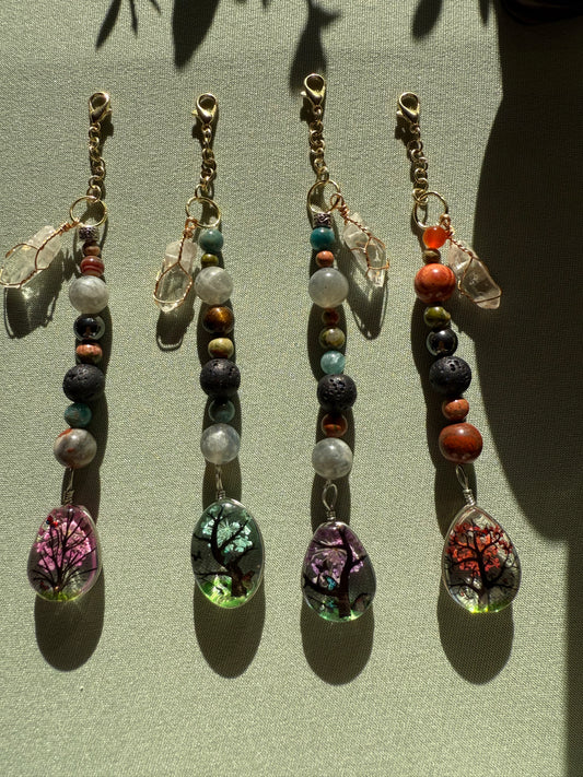 Flower pendant keychains