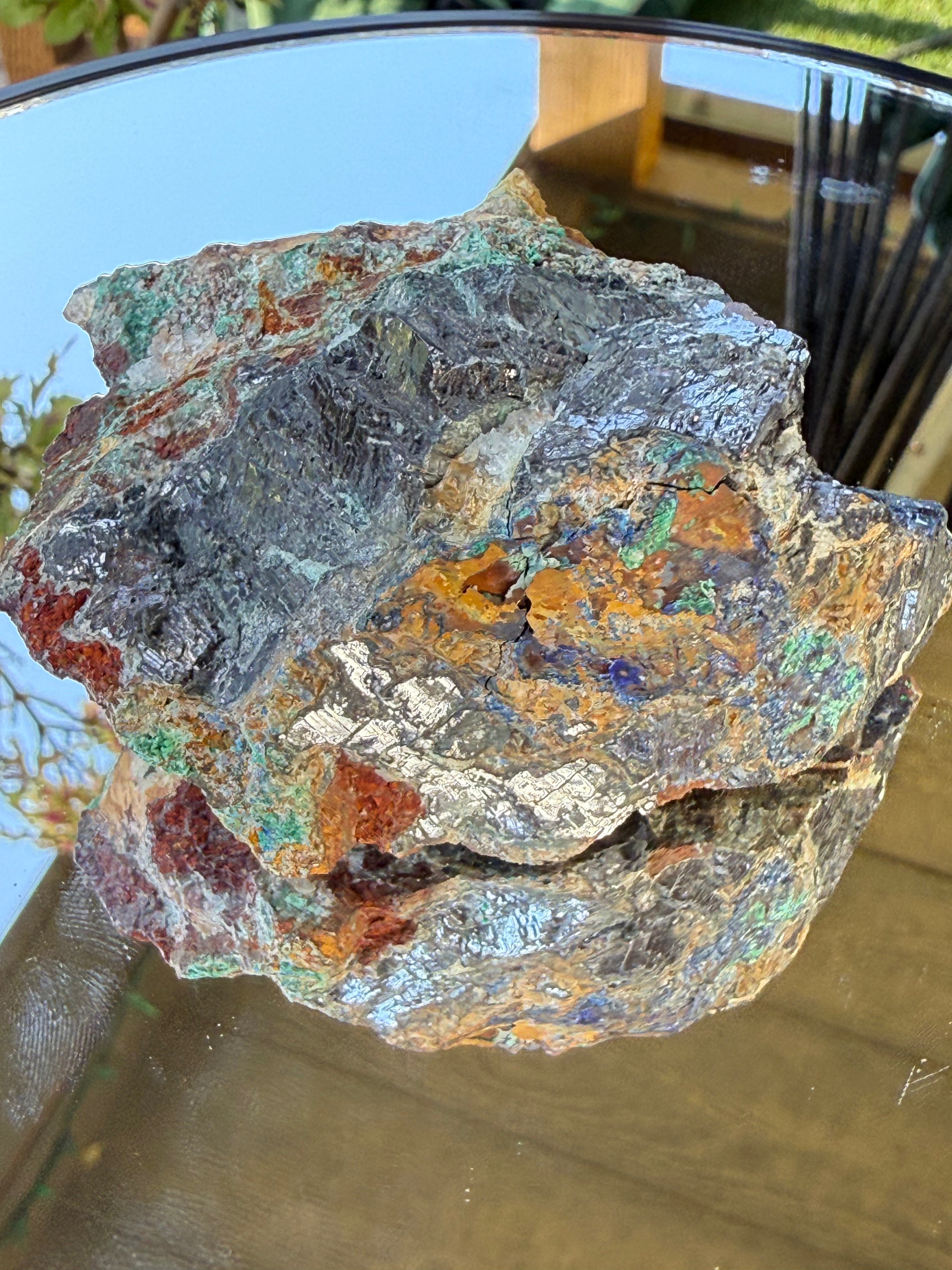 Malachite with azurite