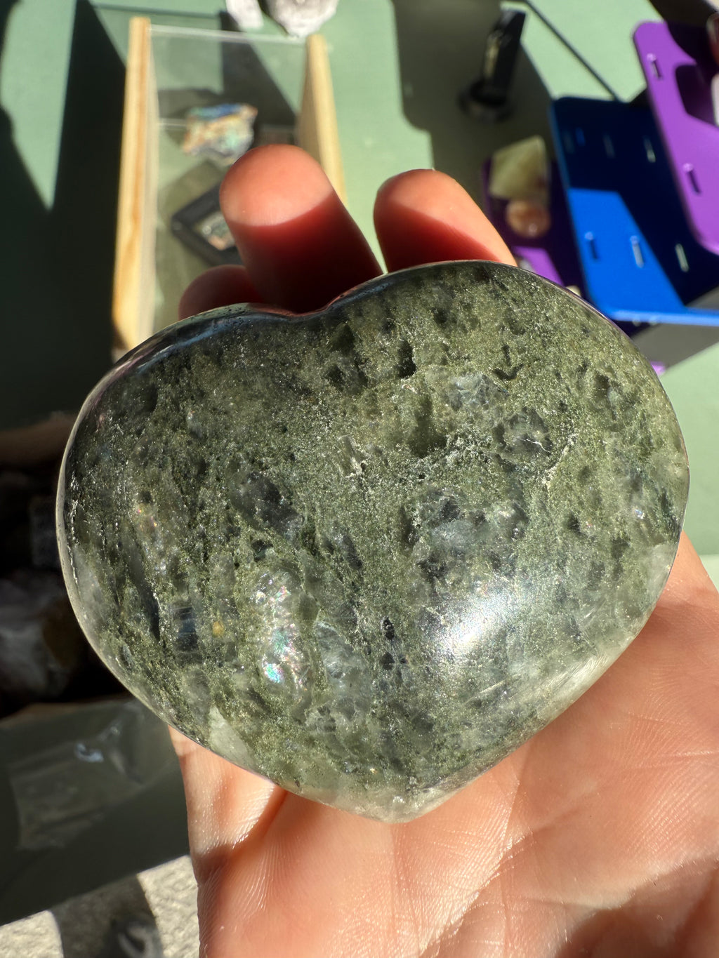 Moss Agate Heart