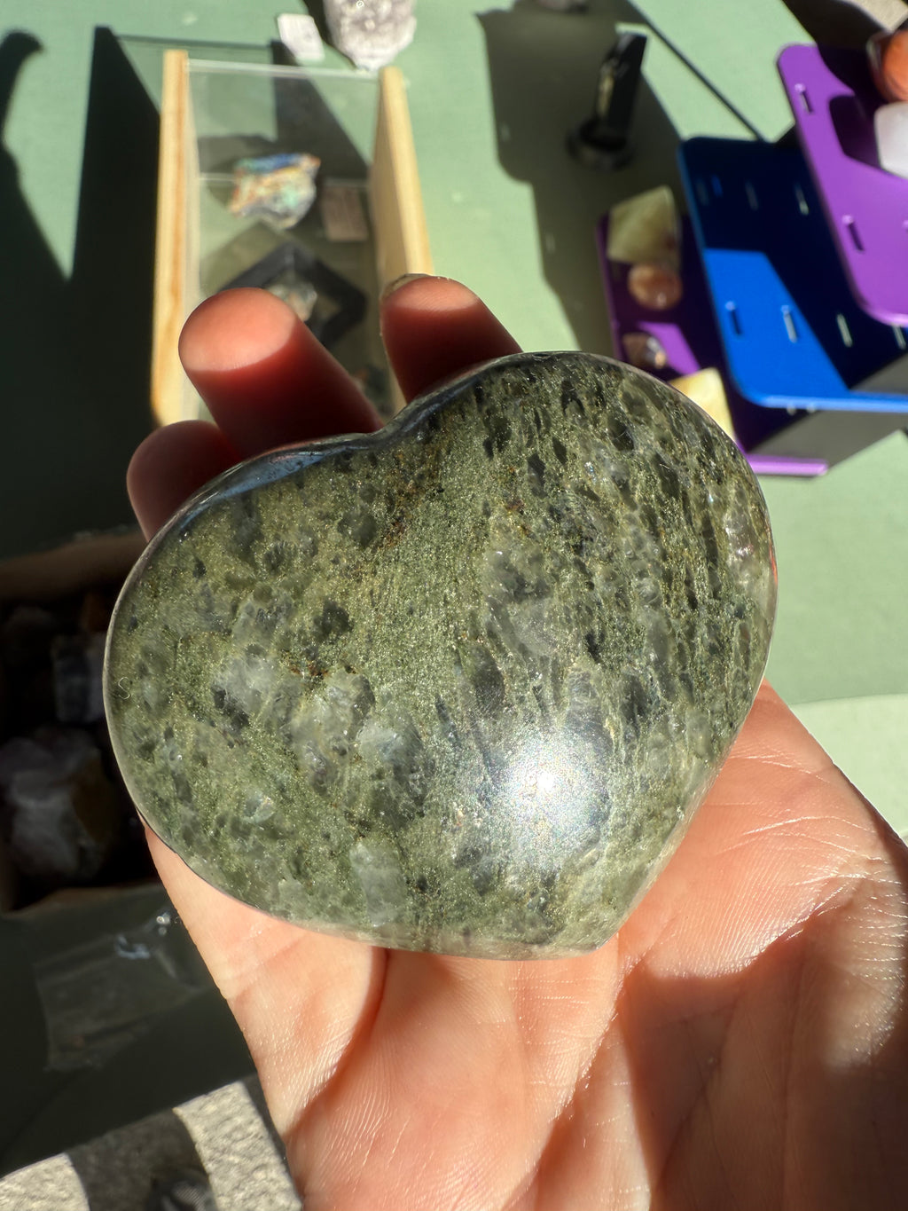 Moss Agate Heart