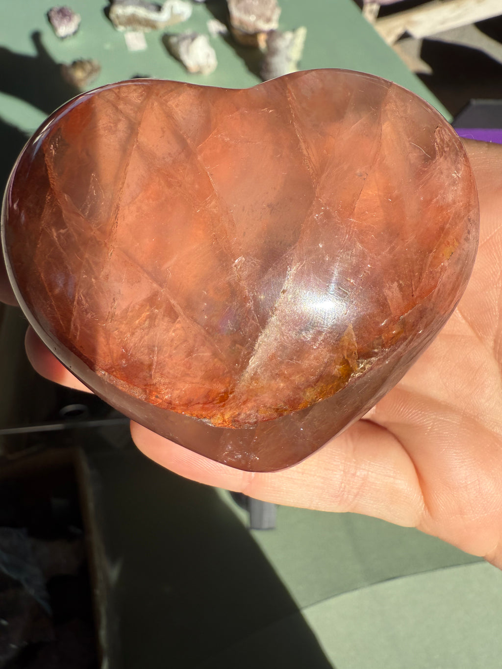 Red Quartz Heart