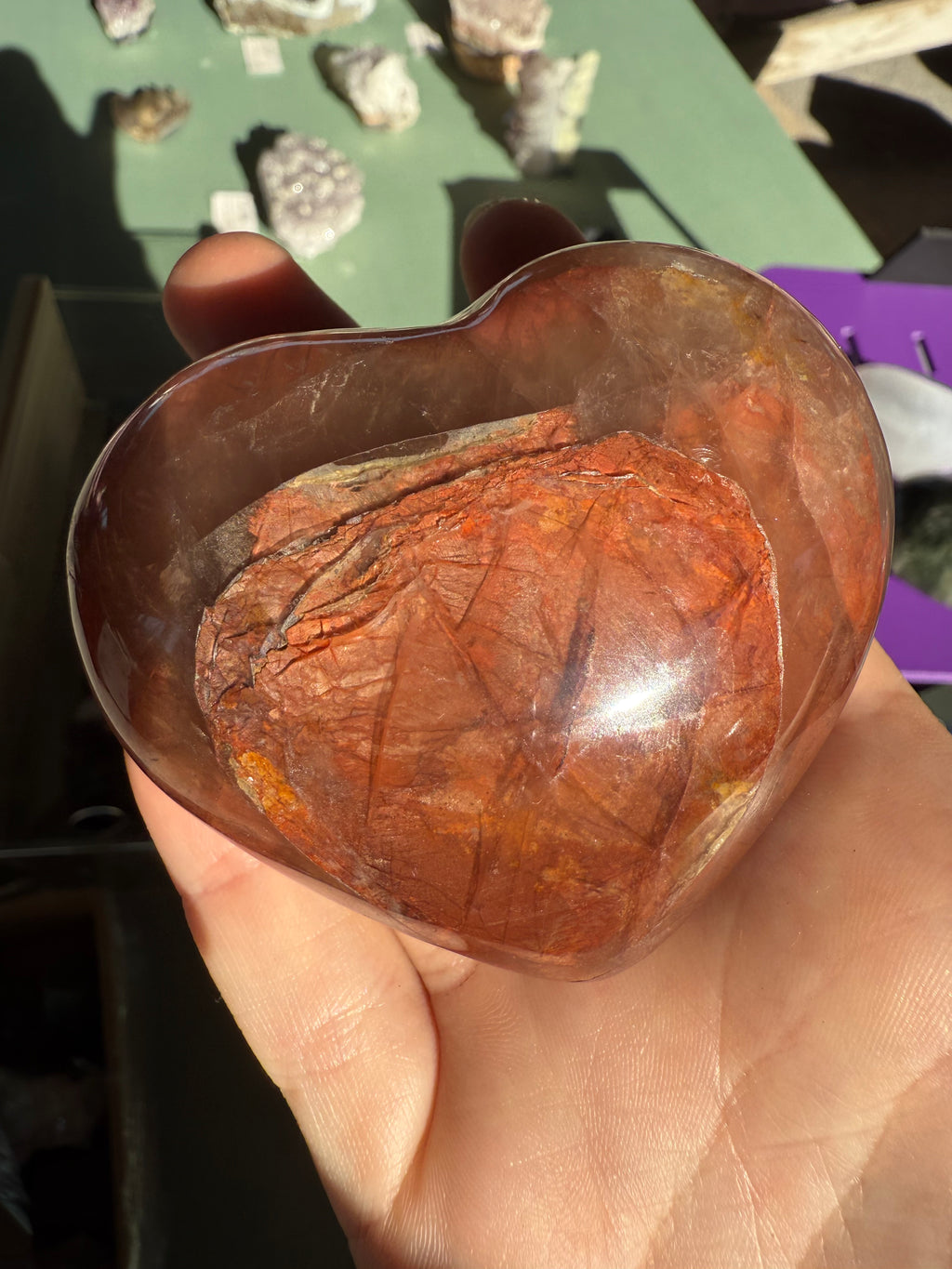 Red Quartz Heart