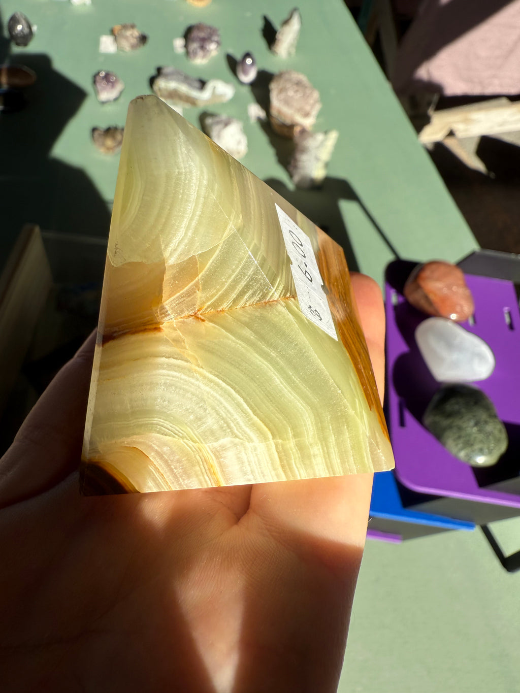 Green onyx pyramid "B"