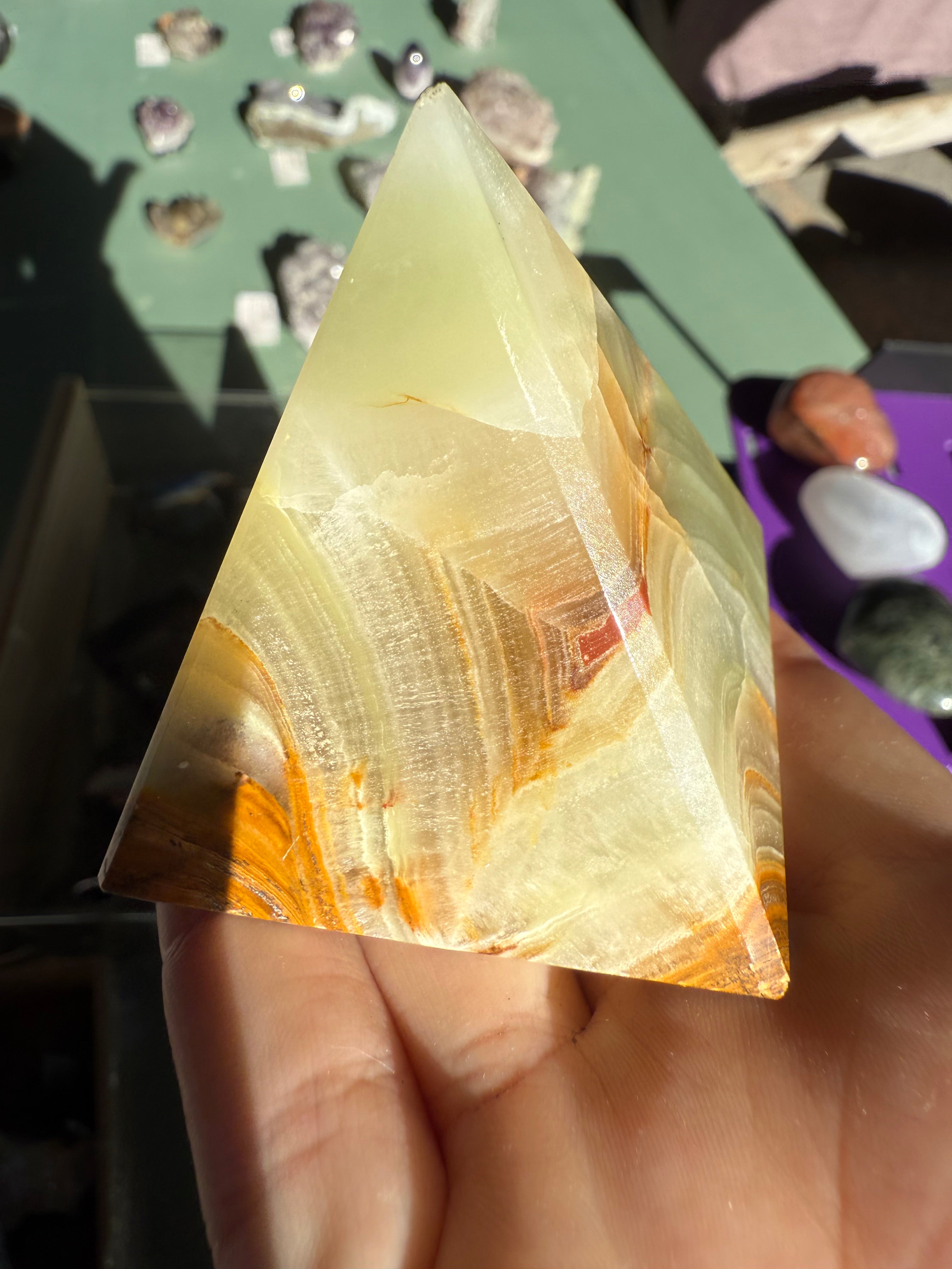Green onyx pyramid "B"