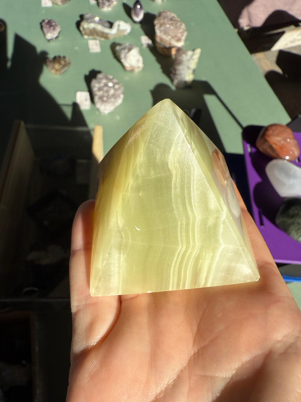 Green onyx pyramid A