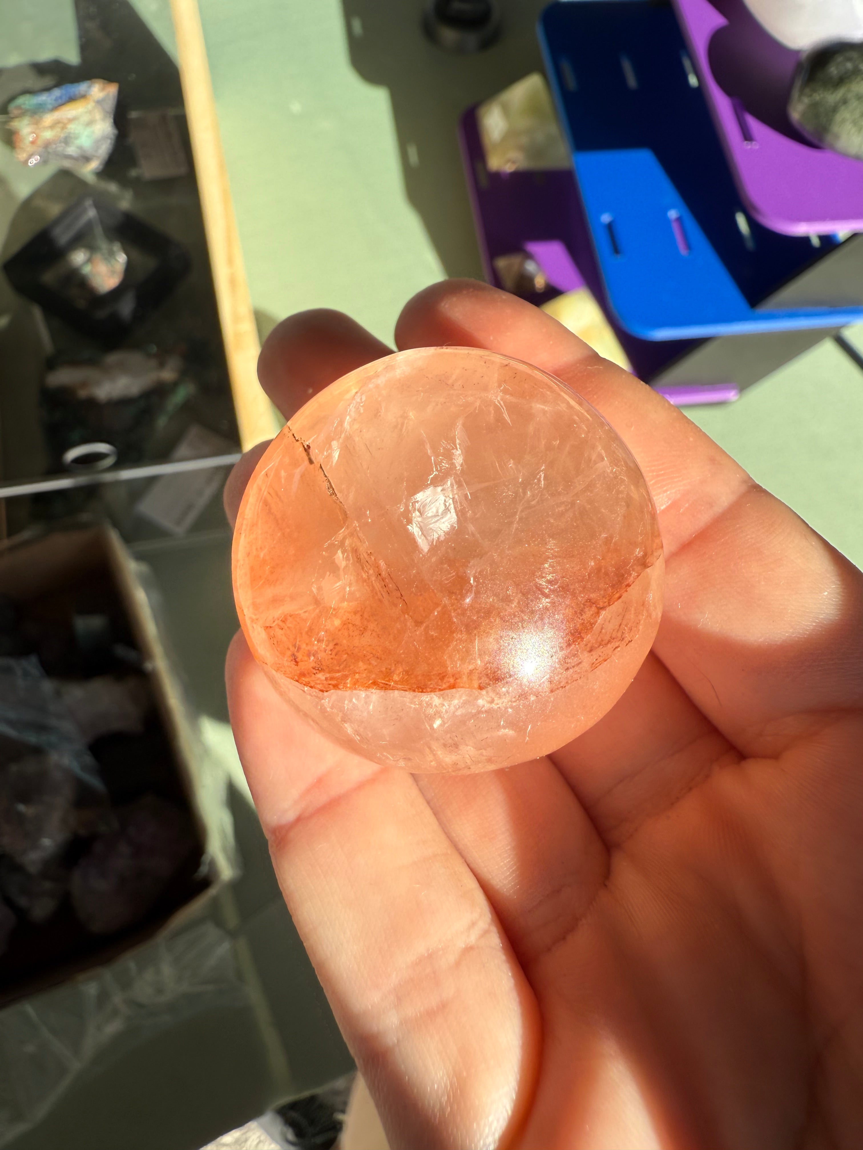 Red Quartz Palmstone