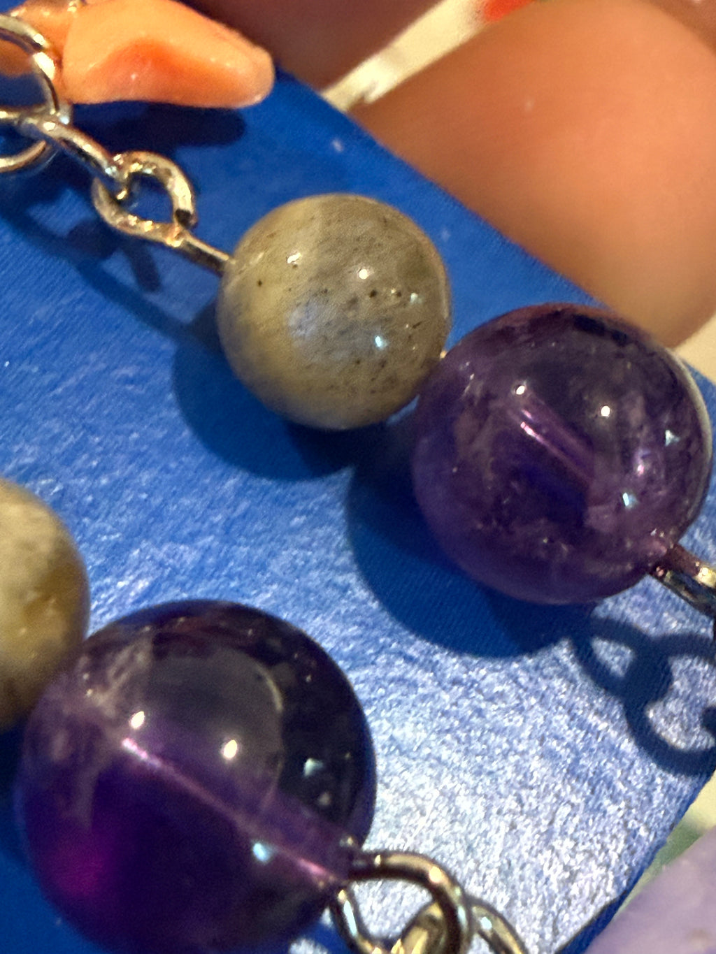 Shell Earrings Amethyst