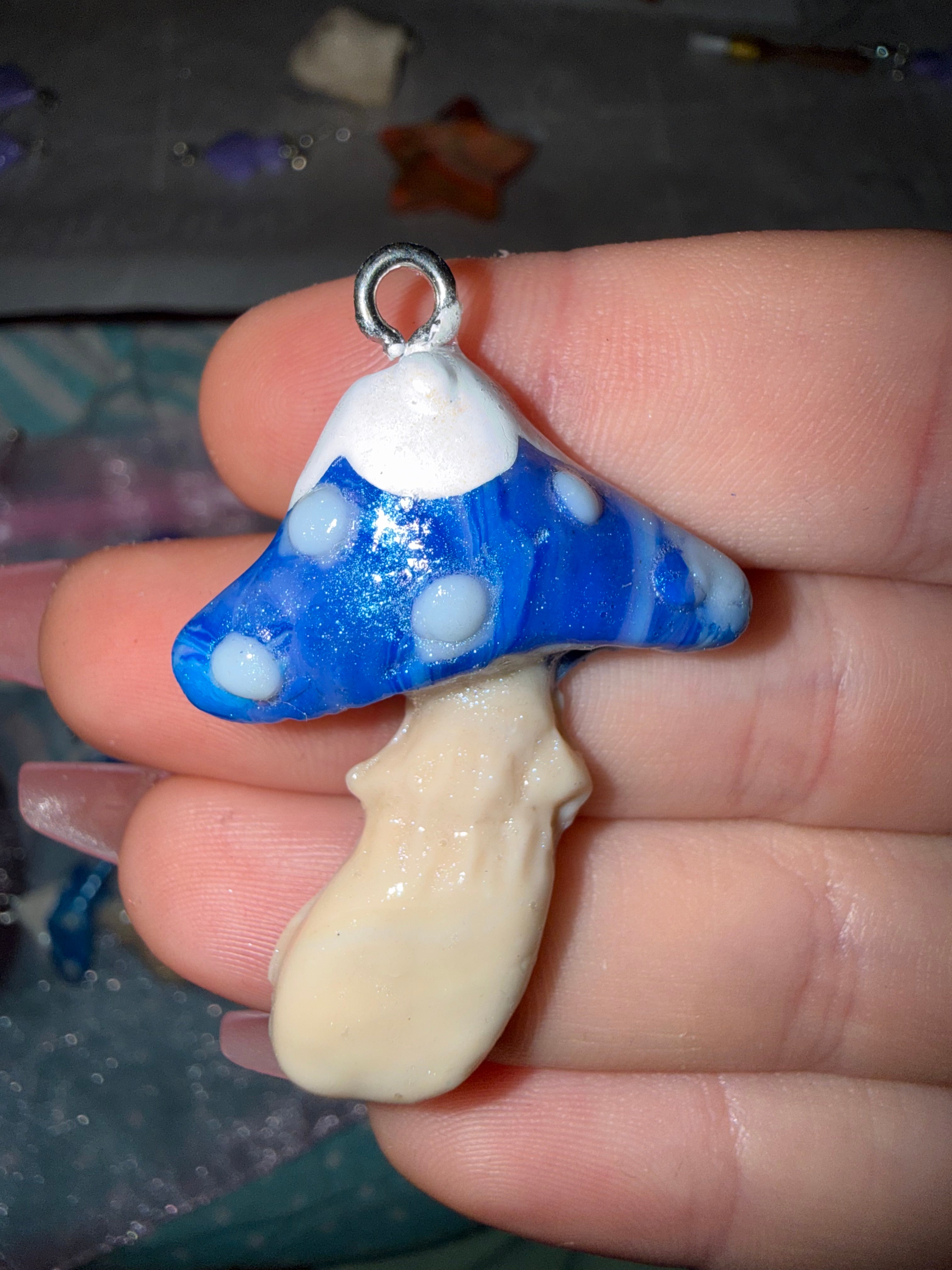 Winter Mushroom Pendants Type B