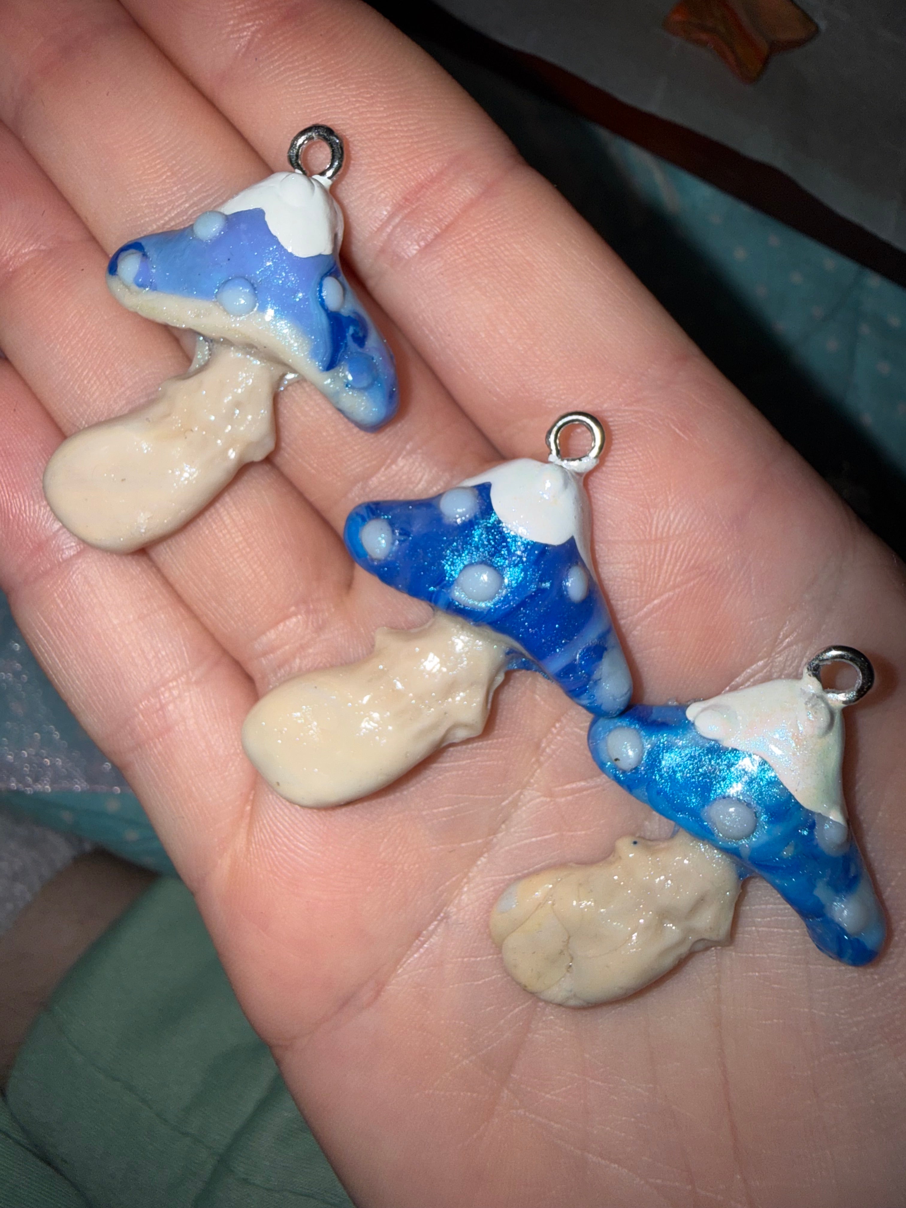 Winter Mushroom Pendants Type B