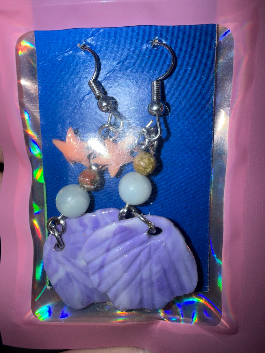 Shell Earrings Amazonite