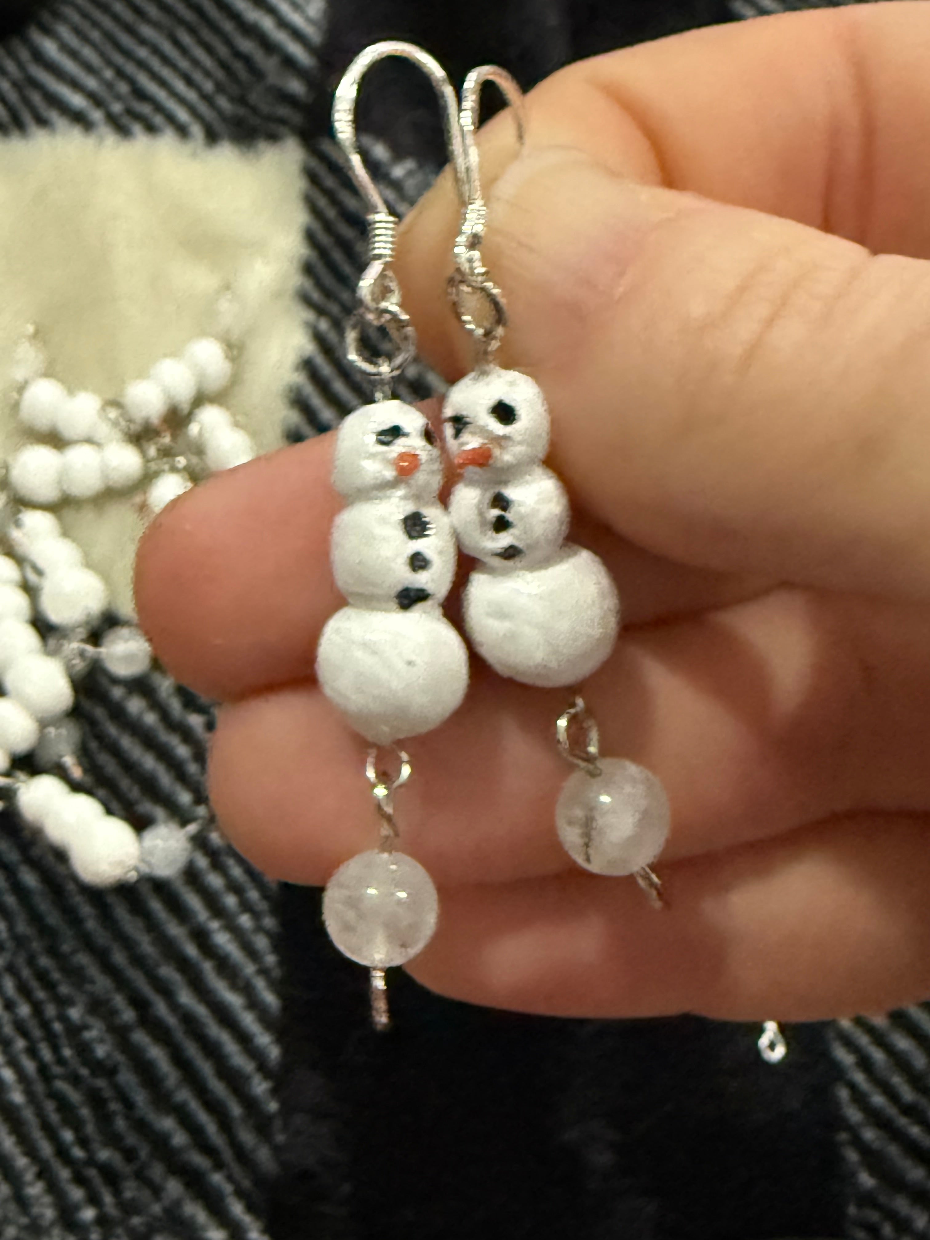 Snowman Earrings