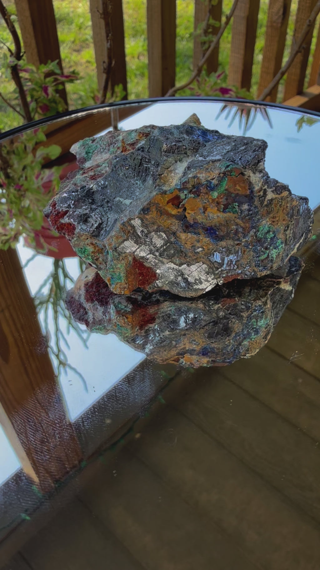 Malachite with azurite