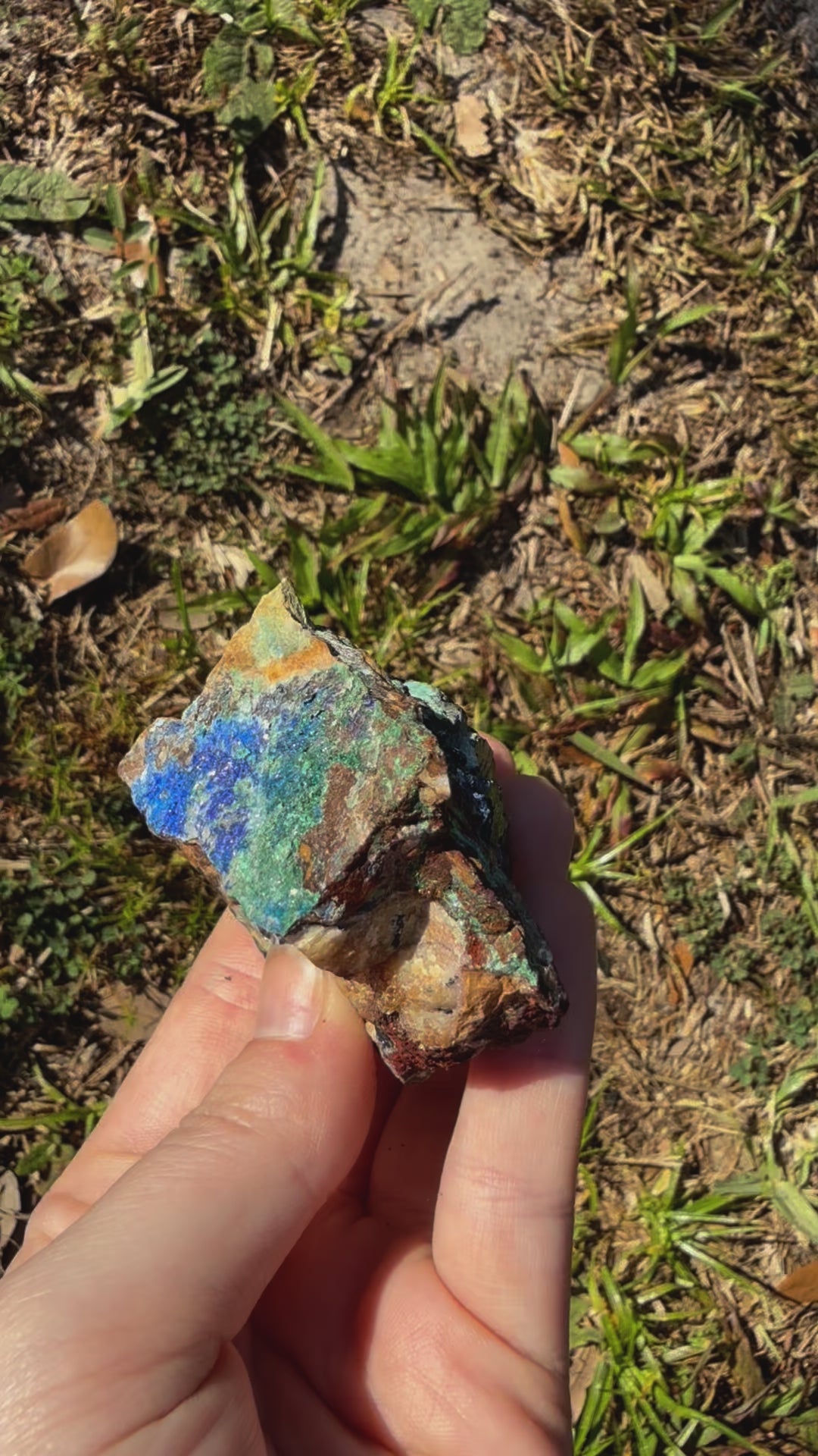 Malachite with azurite